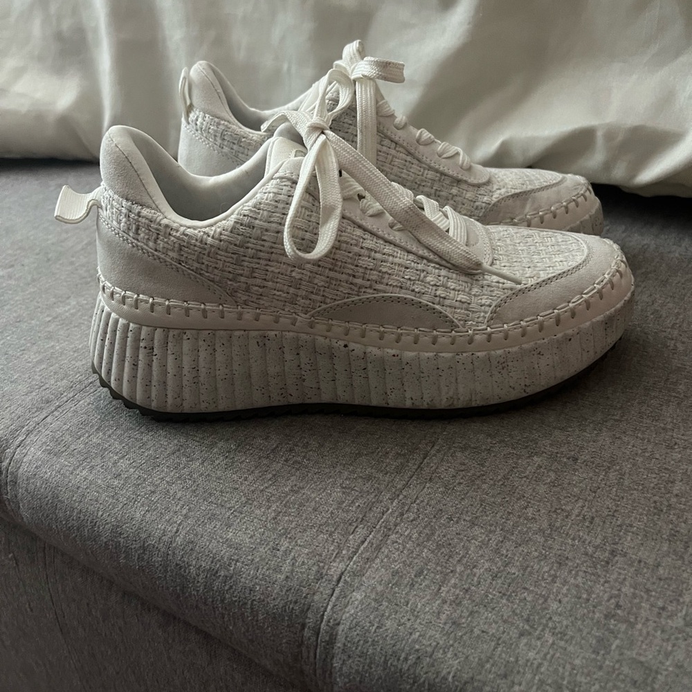 Women's White Platform Sneakers